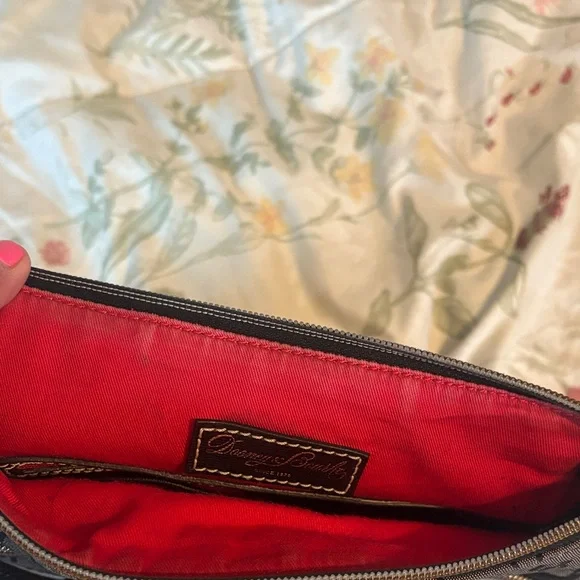 Dooney & Bourke Black and Brown Monogram Shoulder Bag - Picture 5 of 5